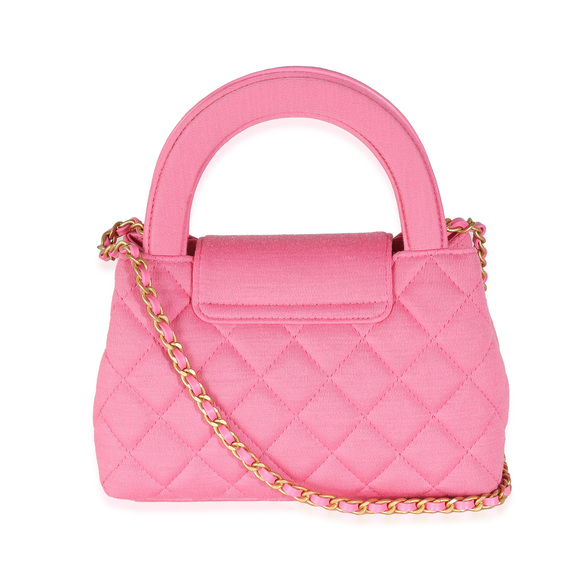 Chanel Pink Quilted Jersey Nano Kelly Shopper - Picture 4 of 5